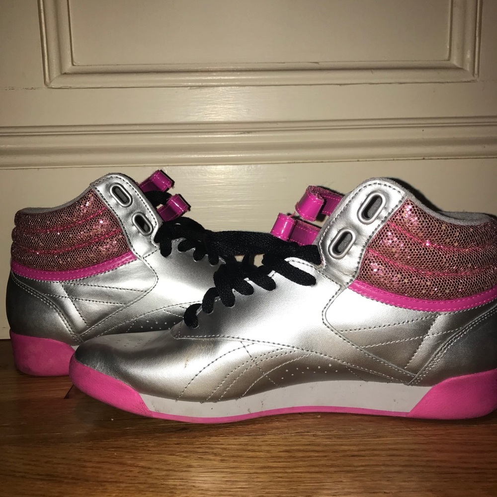 Reebok Freestyle Hi Sequence Sneaker Silver